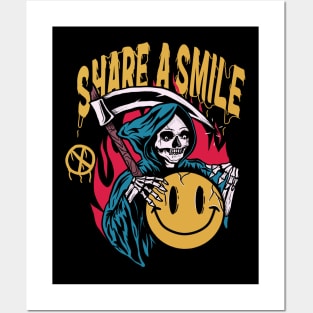 Skull || Share a smile Posters and Art